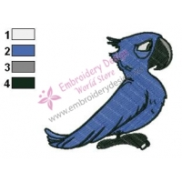 Rio Blue Angry Birds Embroidery Design 03